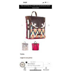 Sixtease Rialto Backpack  Cowhide Multi Color GW999